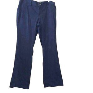 Arizona Womens Navy Bootcut Pants Size 19 Cotton/Spandex Stretch